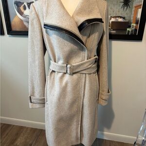 Calvin Klein Wool Coat Size 14 oatmeal, never worn